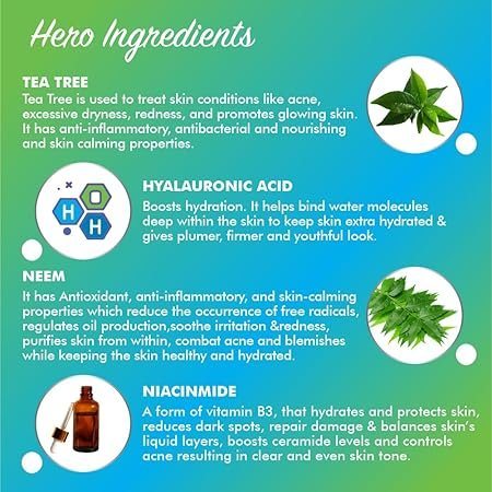 Deep Clean Face Wash with Tea Tree Oil & Hyaluronic Acid