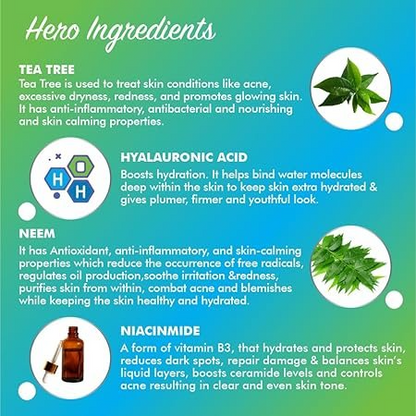 Deep Clean Face Wash with Tea Tree Oil & Hyaluronic Acid